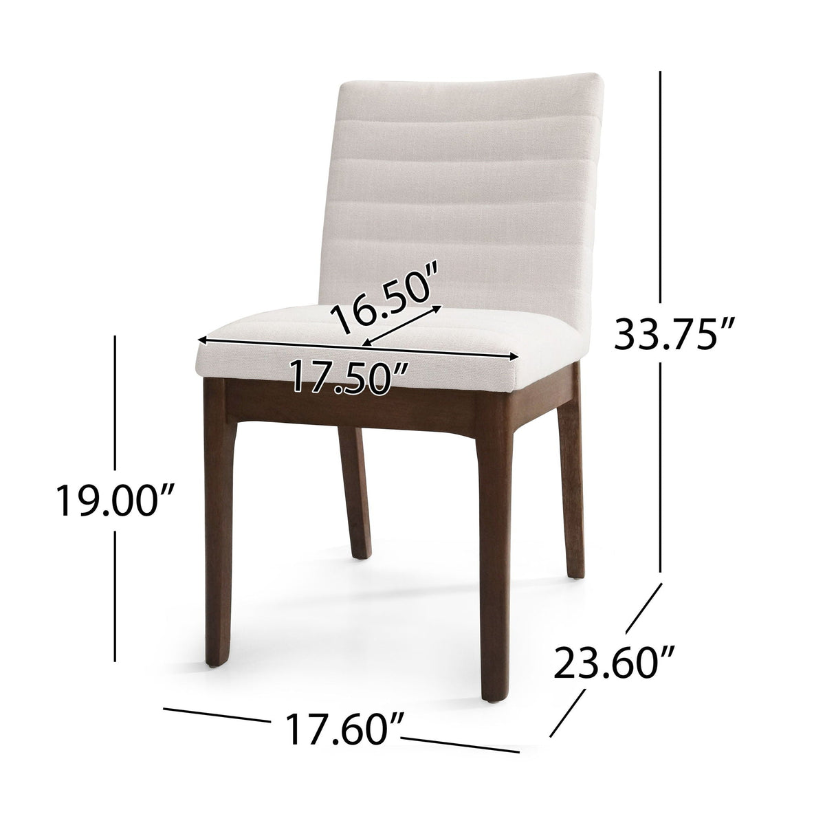 Upholstered Dining Chairs with Rubber Legs - Set of 2, photo 7 of 8