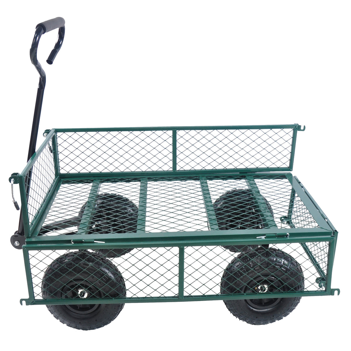 Green Outdoor Wagon Cart with Foldable Steel Frame - 550 lb Capacity, photo 15 of 37