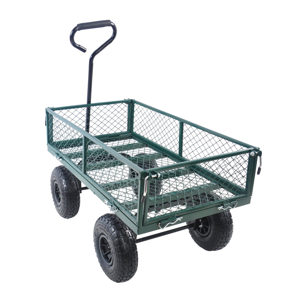 Green Outdoor Wagon Cart with Foldable Steel Frame - 550 lb Capacity, photo 17 of 37