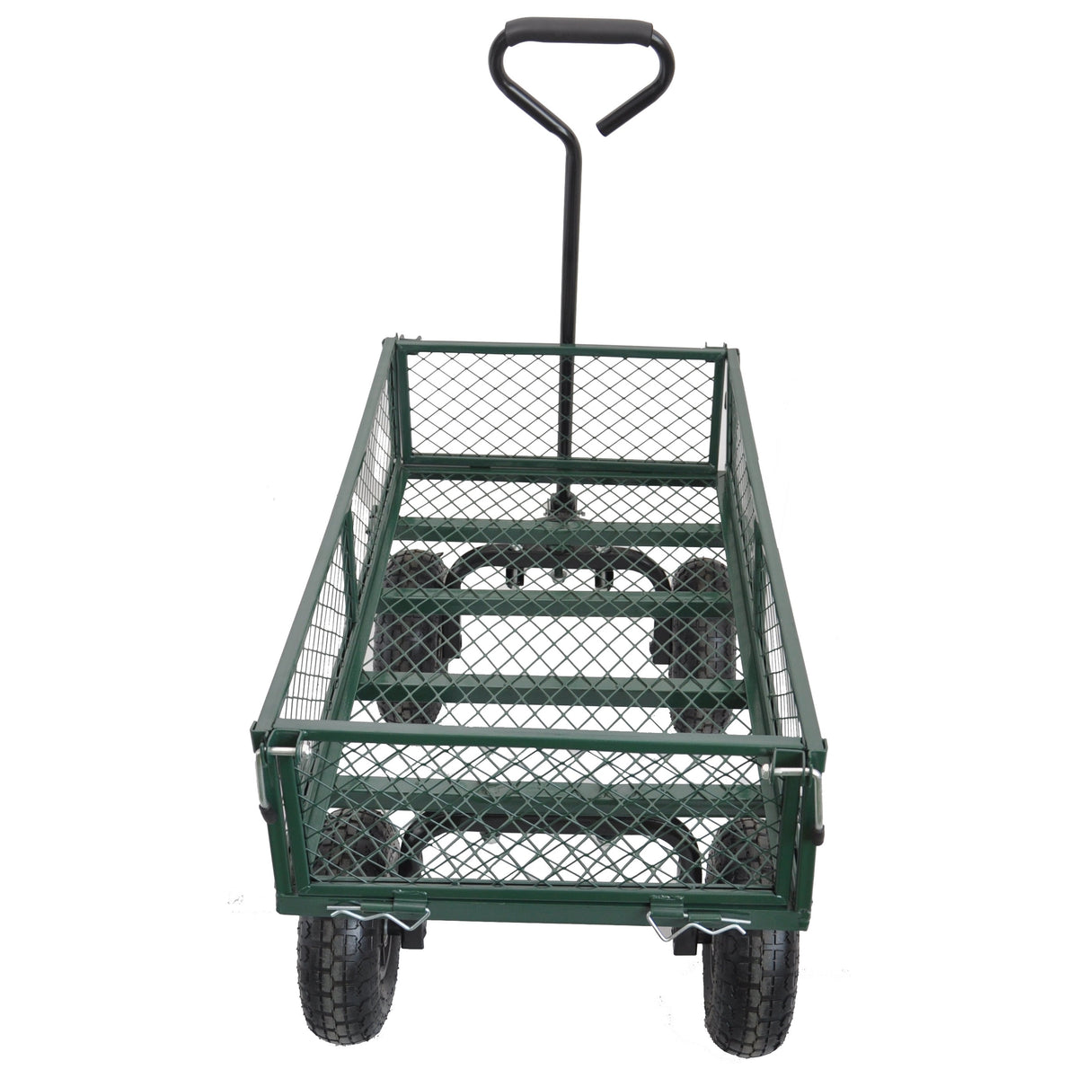 Green Outdoor Wagon Cart with Foldable Steel Frame - 550 lb Capacity, photo 25 of 37