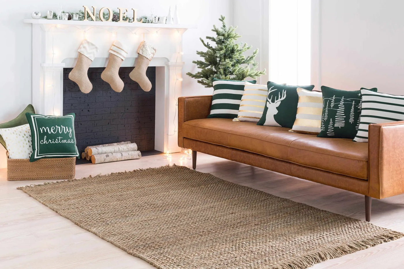 Hovland Hand Woven Natural Jute Rag Rug - Clearance by Boutique Rugs