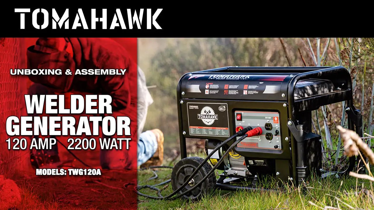 120 Amp Engine Driven Welder Generator 2200 Watt 7 HP Gas Powered by Tomahawk Power