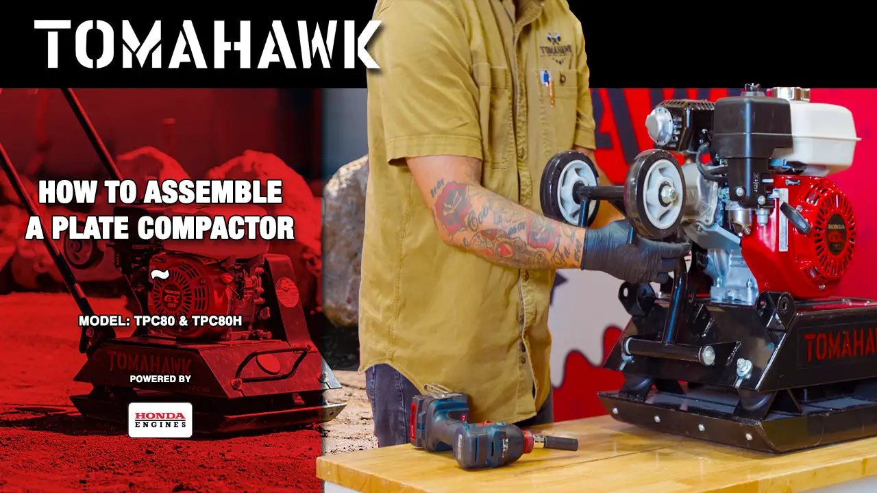 5.5 HP Honda Vibratory Plate Compactor Tamper for Ground, Gravel, Dirt, Asphalt, Compaction by Tomahawk Power
