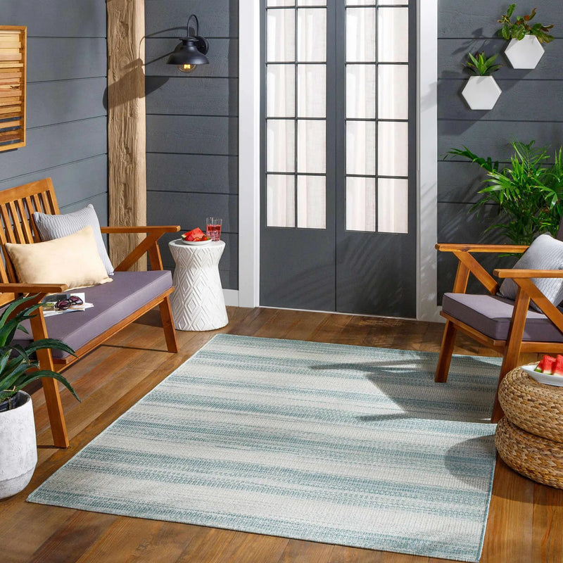 Kris Teal Outdoor Area Rug - Clearance by Boutique Rugs