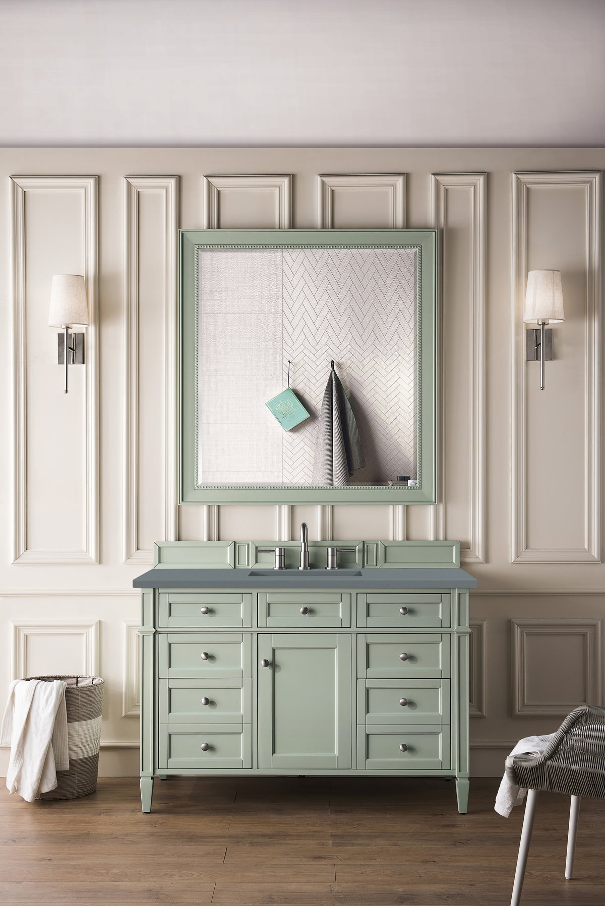 James Martin Brittany 48" Single Bathroom Vanity, Sage Green, view 19