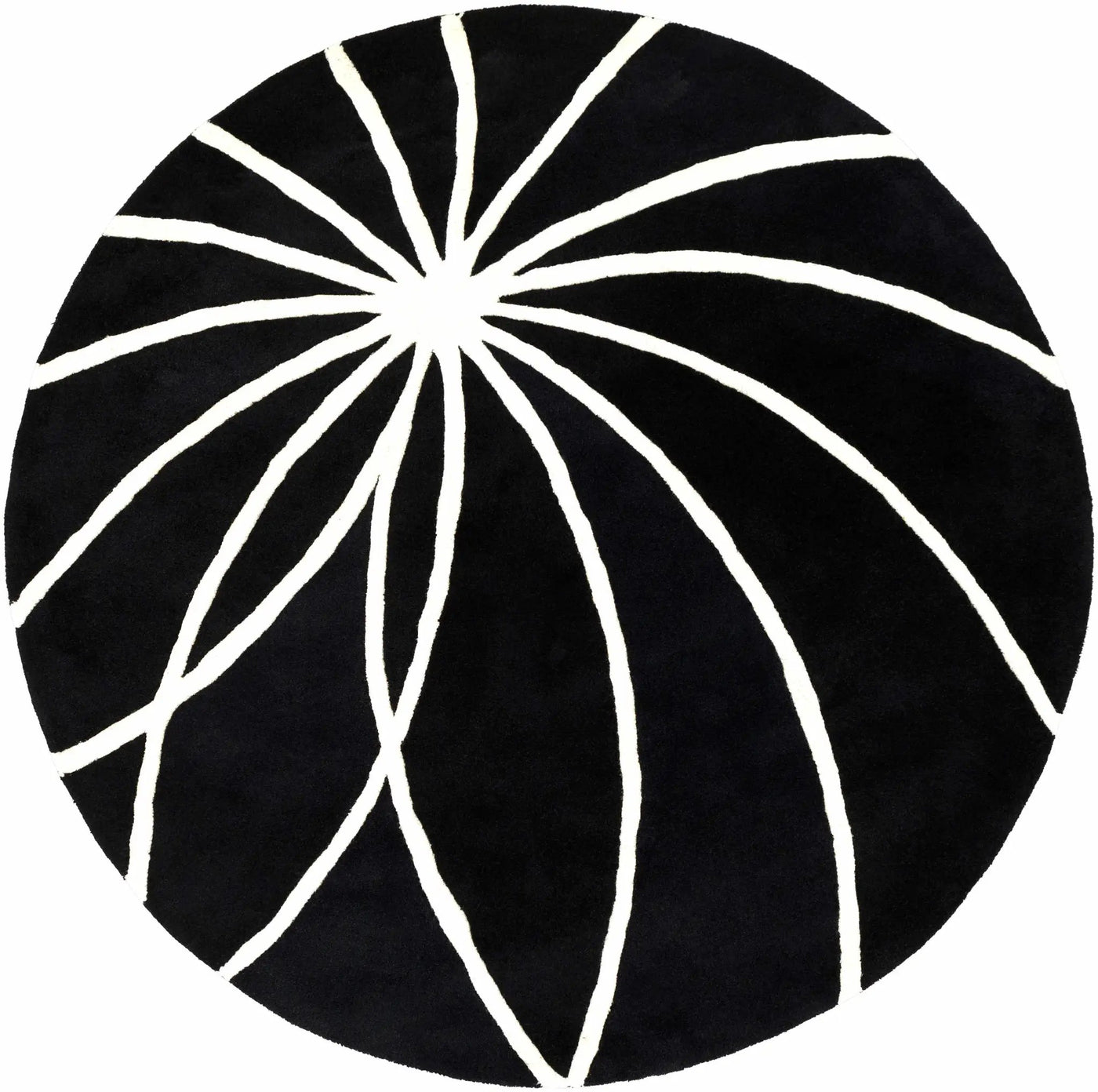 Davison Black Geometric Wool Carpet by Boutique Rugs