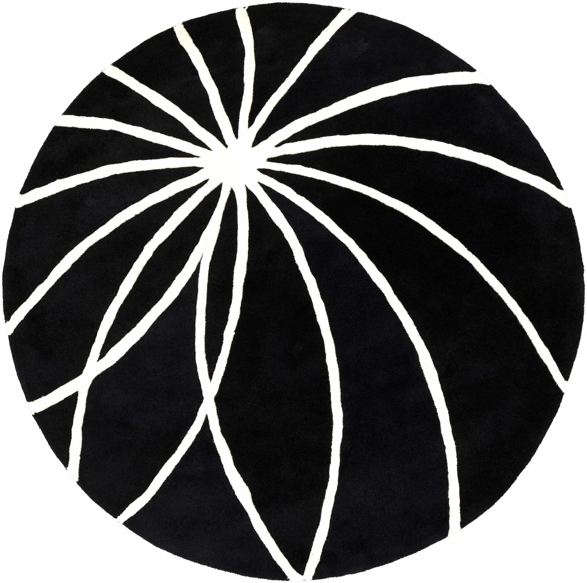 Davison Black Geometric Wool Carpet by Boutique Rugs