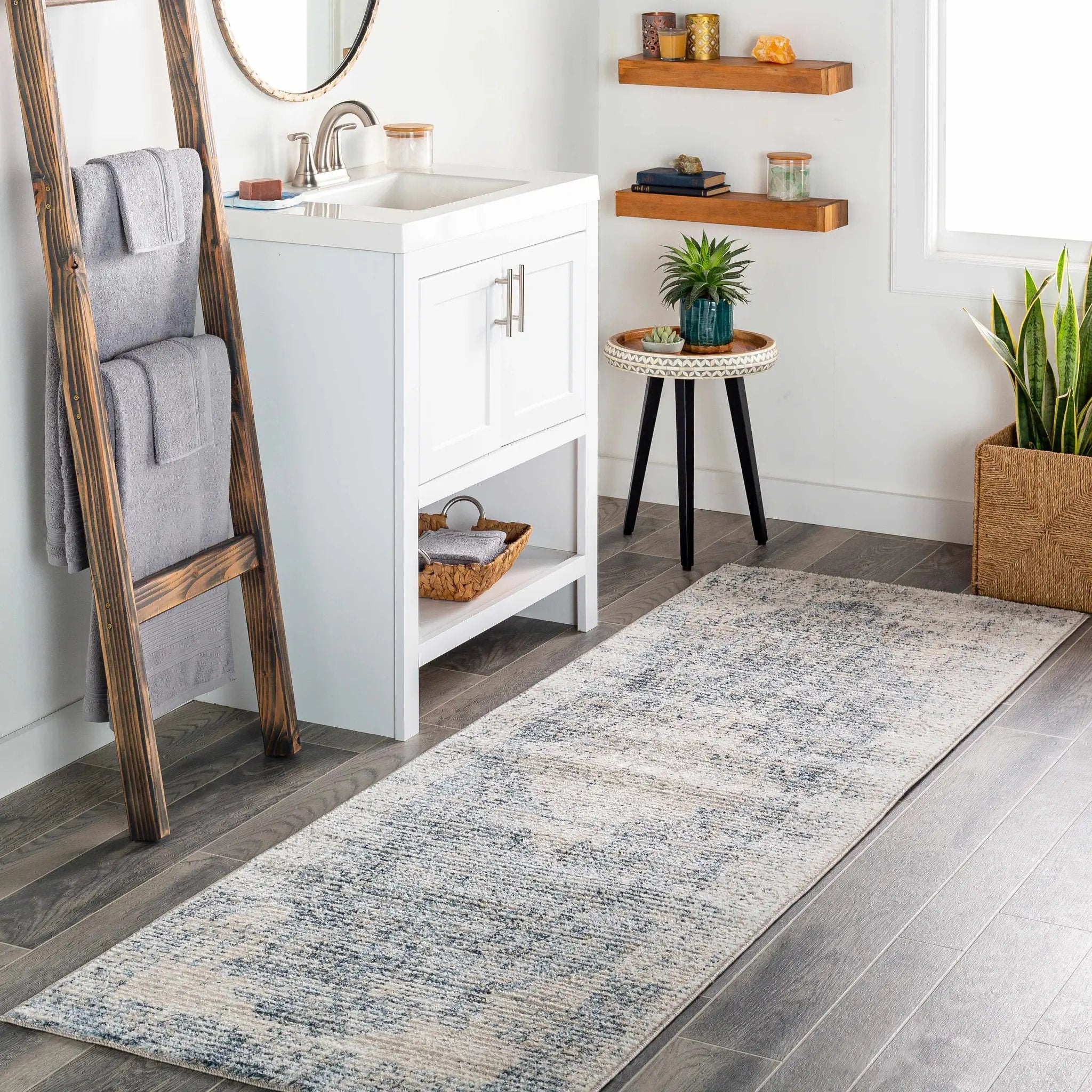 Herricks Denim Medallion Area Rug - Clearance by Boutique Rugs