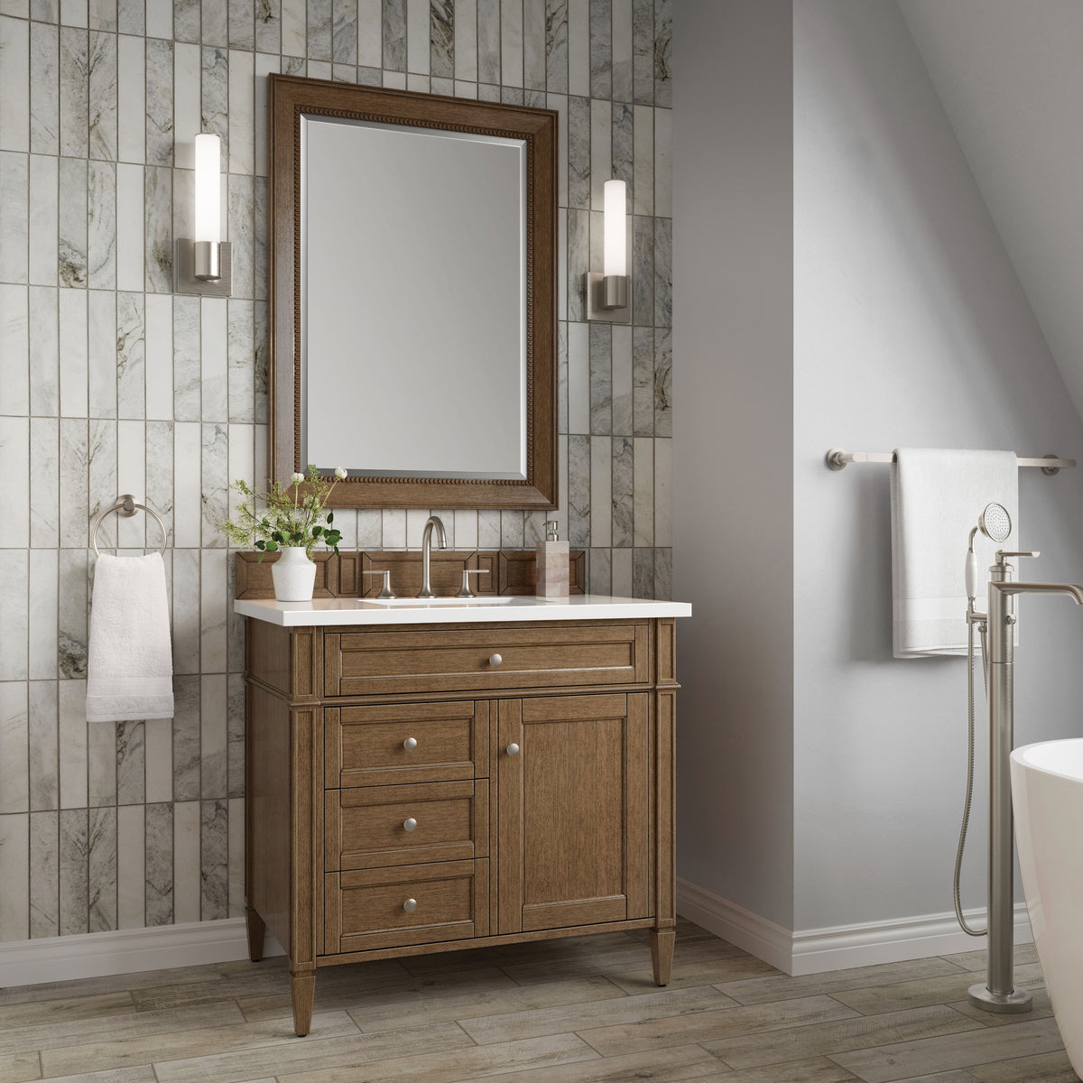 James Martin Brittany 36" Single Bathroom Vanity, Saddle Brown, view 17