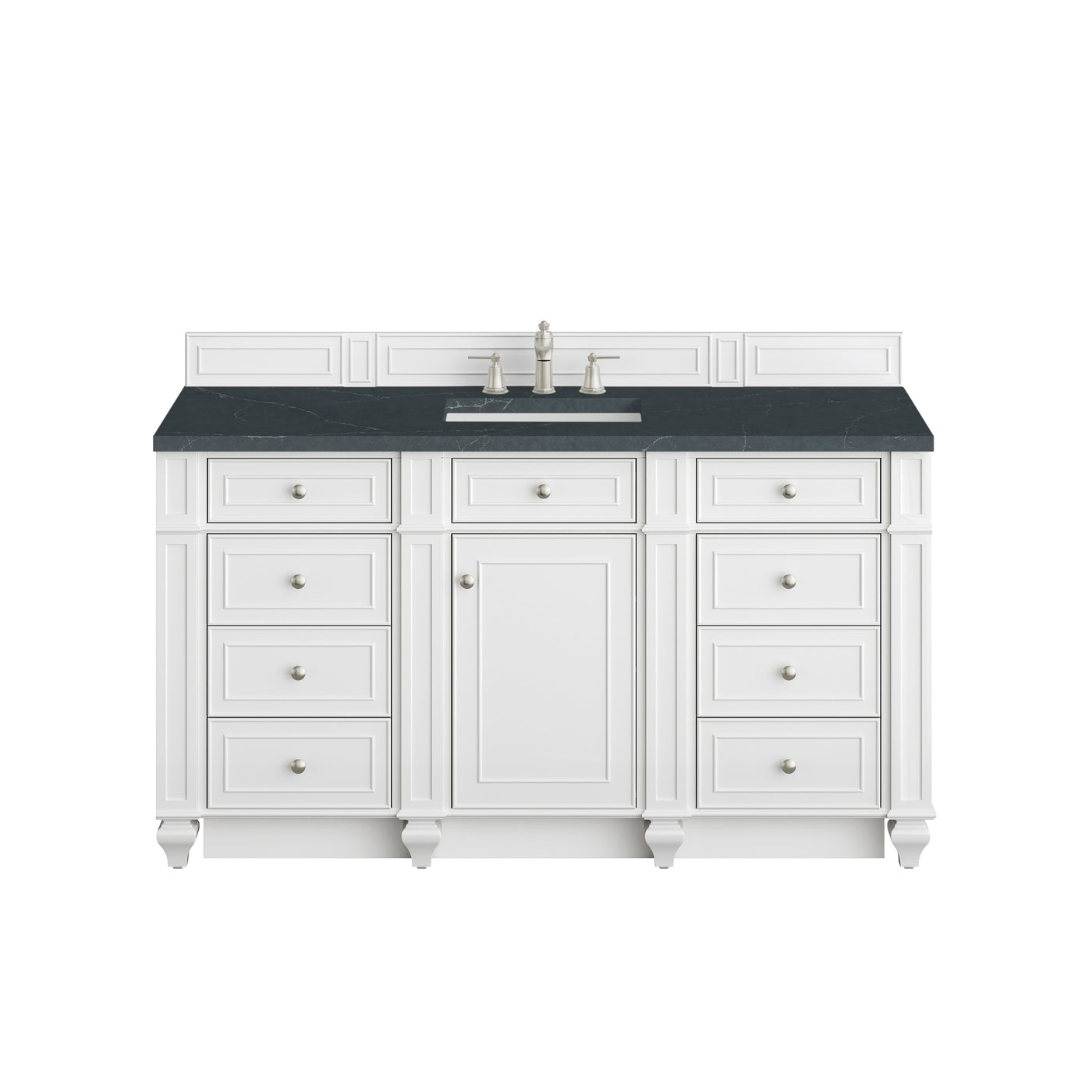 James Martin Bristol 60" Single Bathroom Vanity, Bright White by James Martin