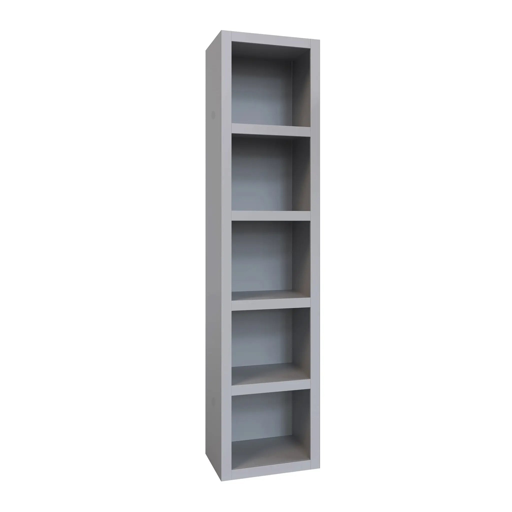 Easy-Lift Full Murphy Wall Bed in Grey with Bookshelf by Sharicks