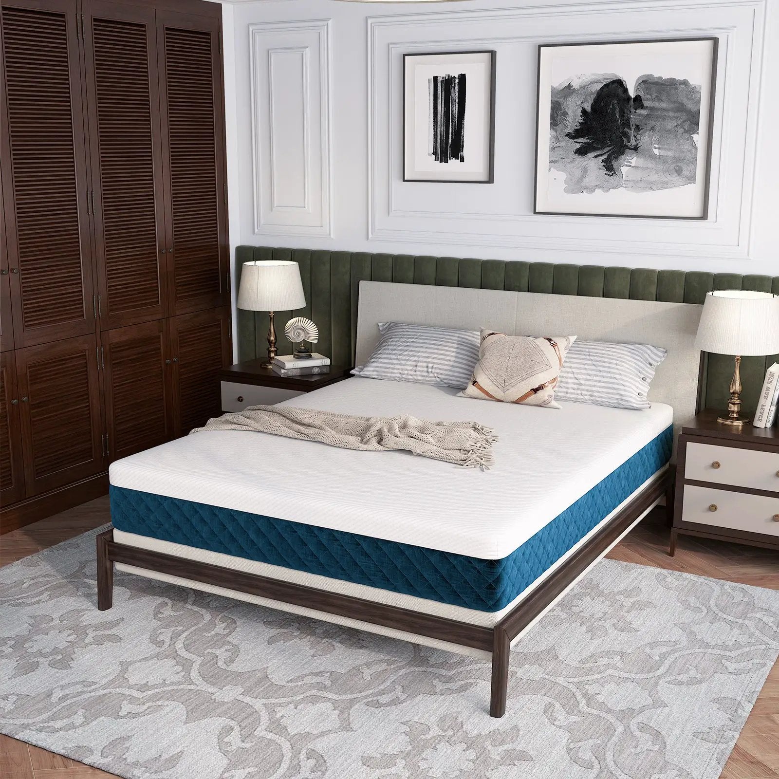 10 Inch Mattress with Jacquard Fabric Cover in a Box by DirectDeals