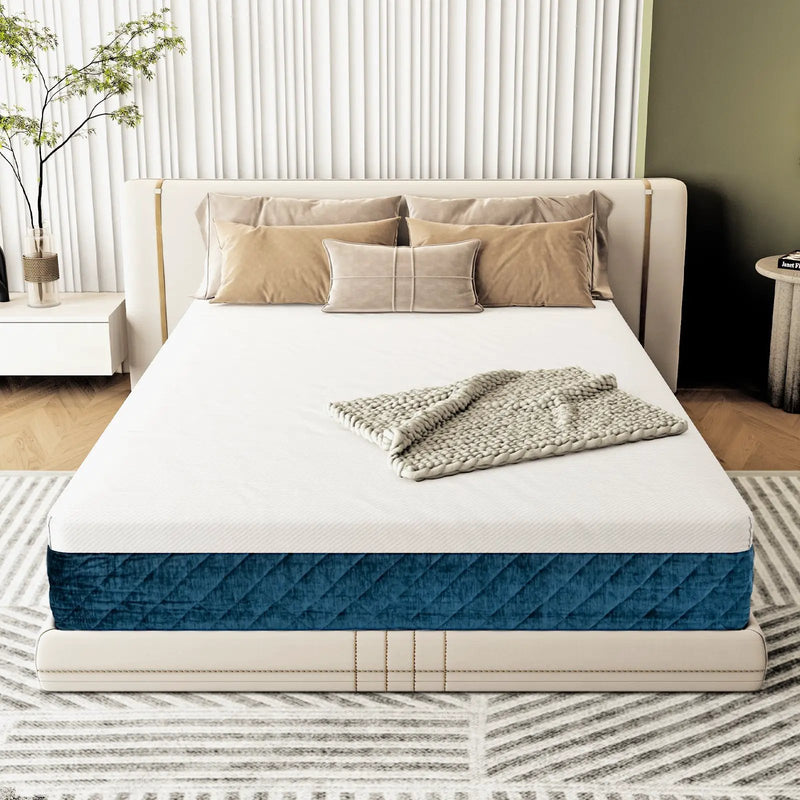 10 Inch Mattress with Jacquard Fabric Cover in a Box by DirectDeals