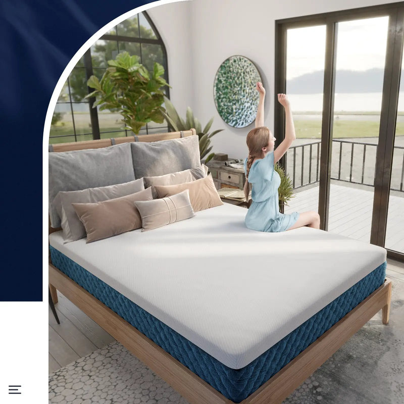 10 Inch Mattress with Jacquard Fabric Cover in a Box by DirectDeals
