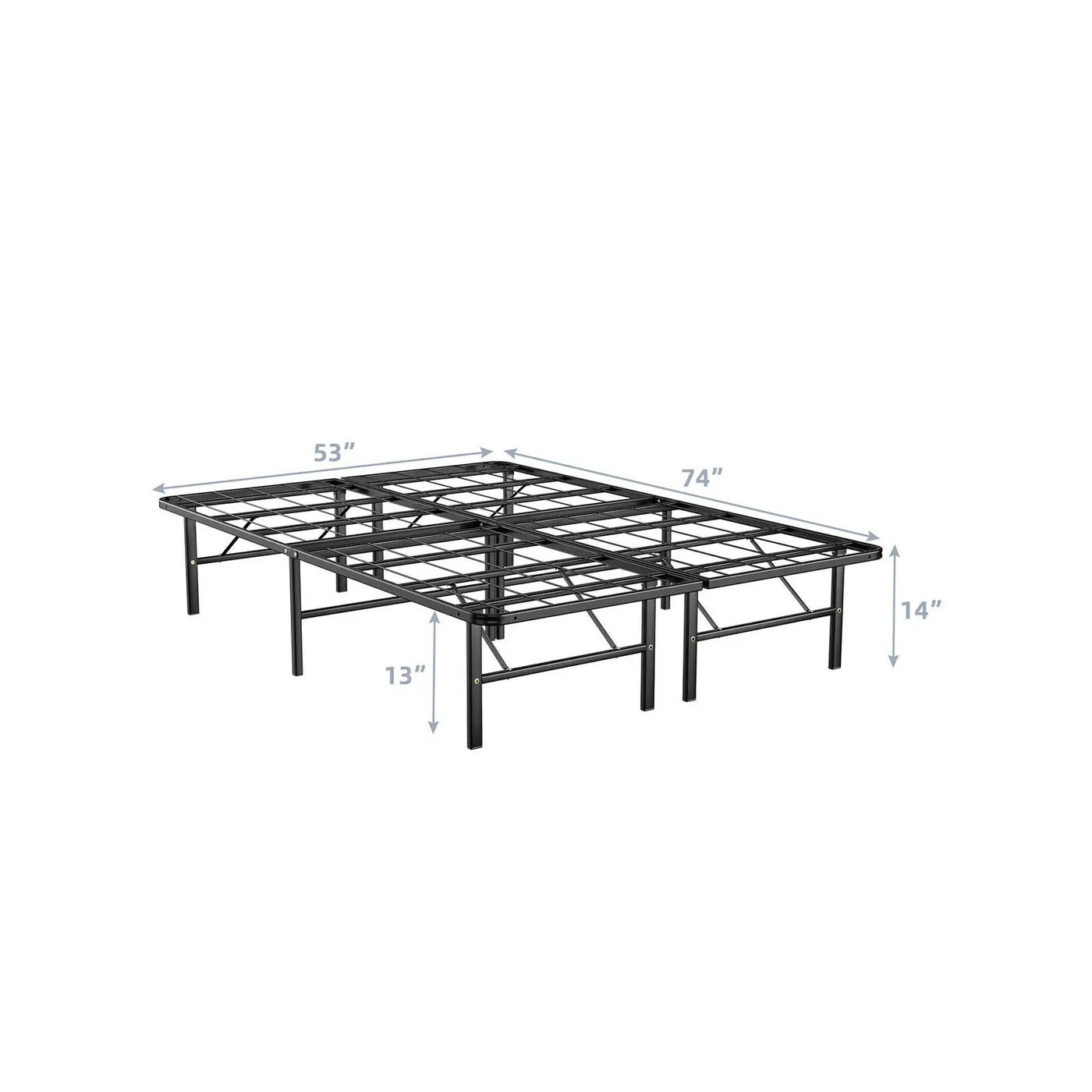 Twin/Full/Queen Size Foldable Metal Platform Bed with Tool-Free Assembly by DirectDeals