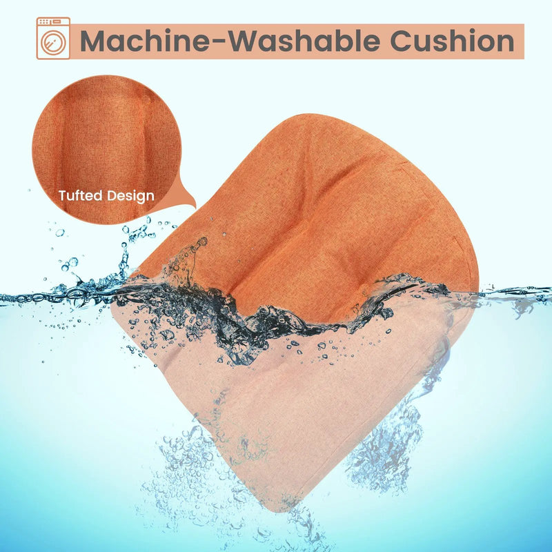 4 Pack 17.5 x 17 Inch U-Shaped Chair Pads with Polyester Cover by DirectDeals