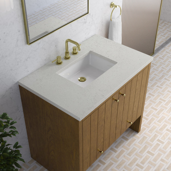 James Martin Hudson 36" Single Bathroom Vanity, Honey Oak