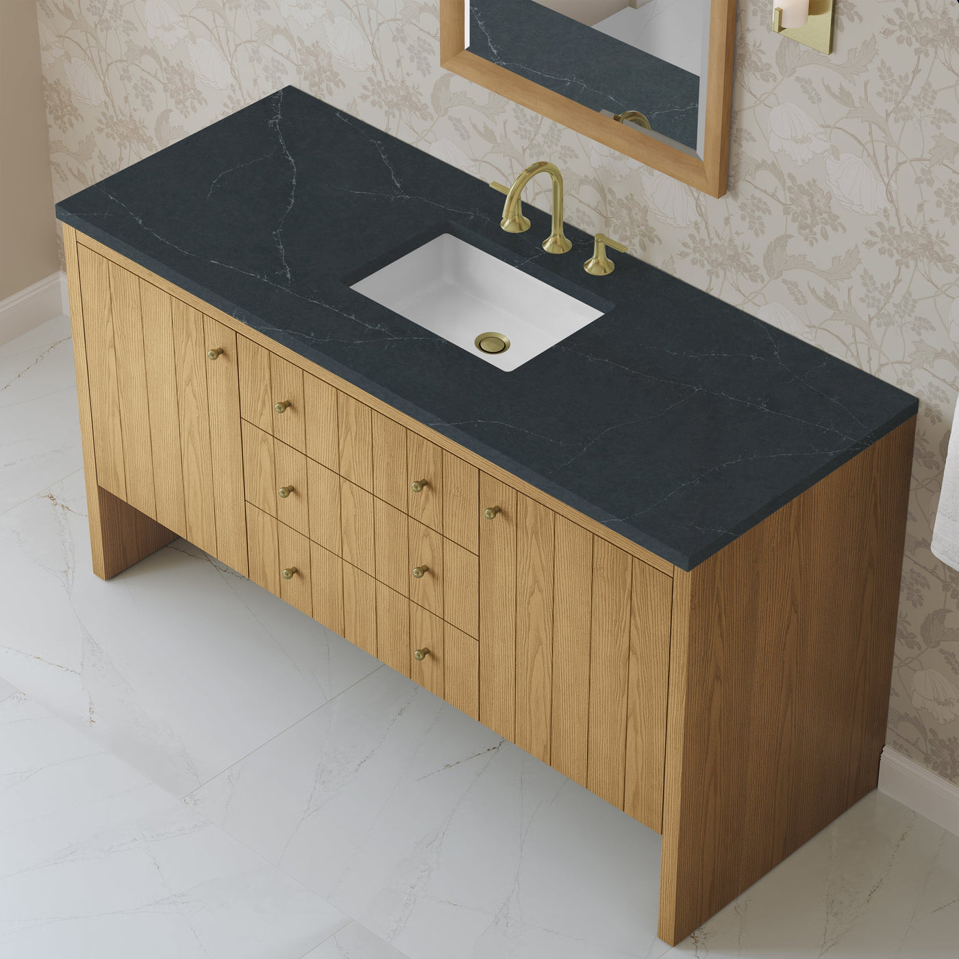 James Martin Hudson 60" Single Bathroom Vanity, Light Natural Oak by James Martin