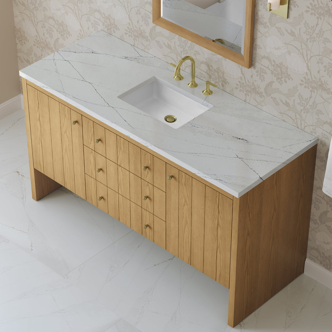 James Martin Hudson 60" Single Bathroom Vanity, Light Natural Oak by James Martin