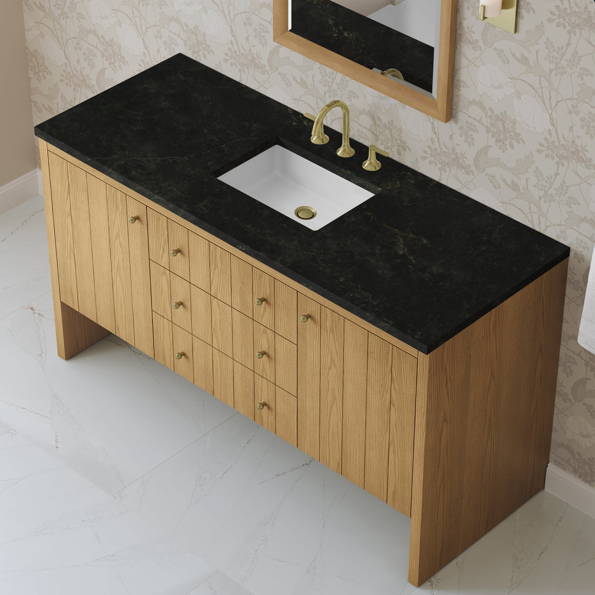 James Martin Hudson 60" Single Bathroom Vanity, Light Natural Oak by James Martin
