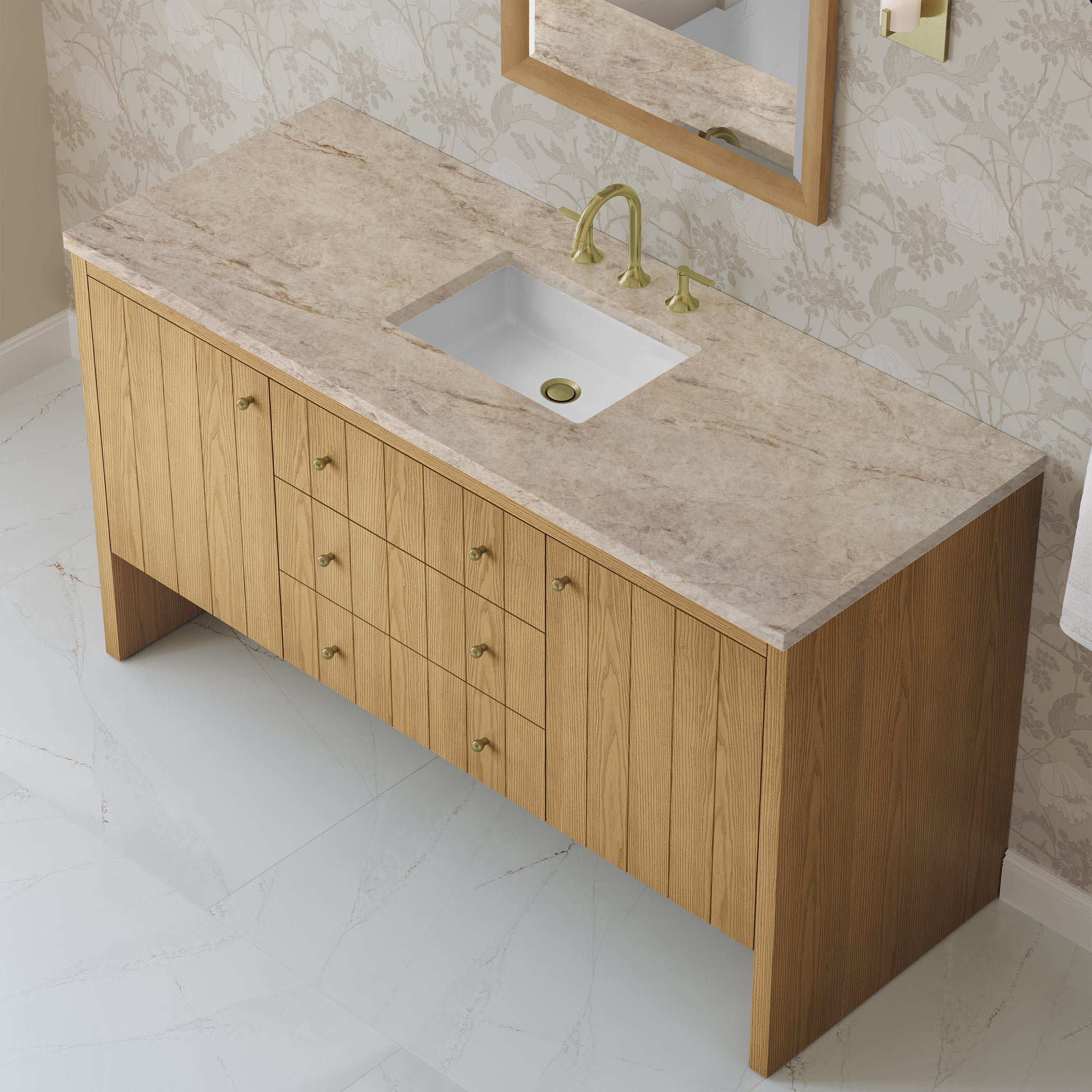 James Martin Hudson 60" Single Bathroom Vanity, Light Natural Oak by James Martin