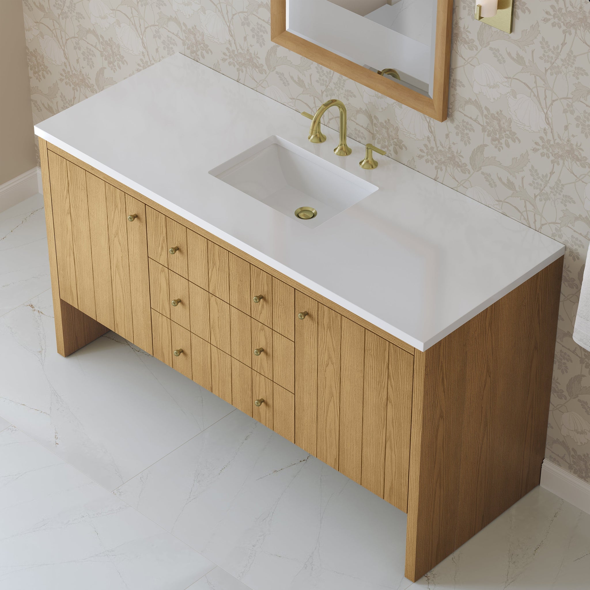 James Martin Hudson 60" Single Bathroom Vanity, Light Natural Oak by James Martin