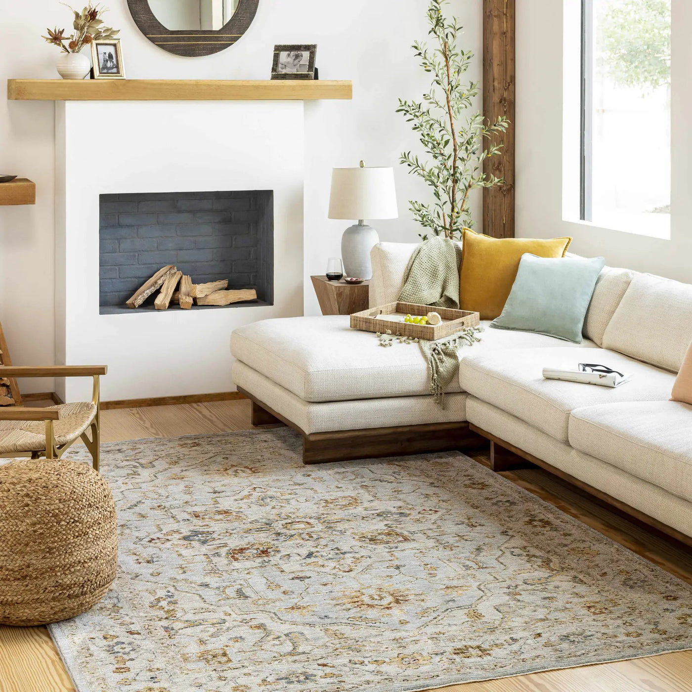 Huguley Floral Cream Luxe Rug by Boutique Rugs