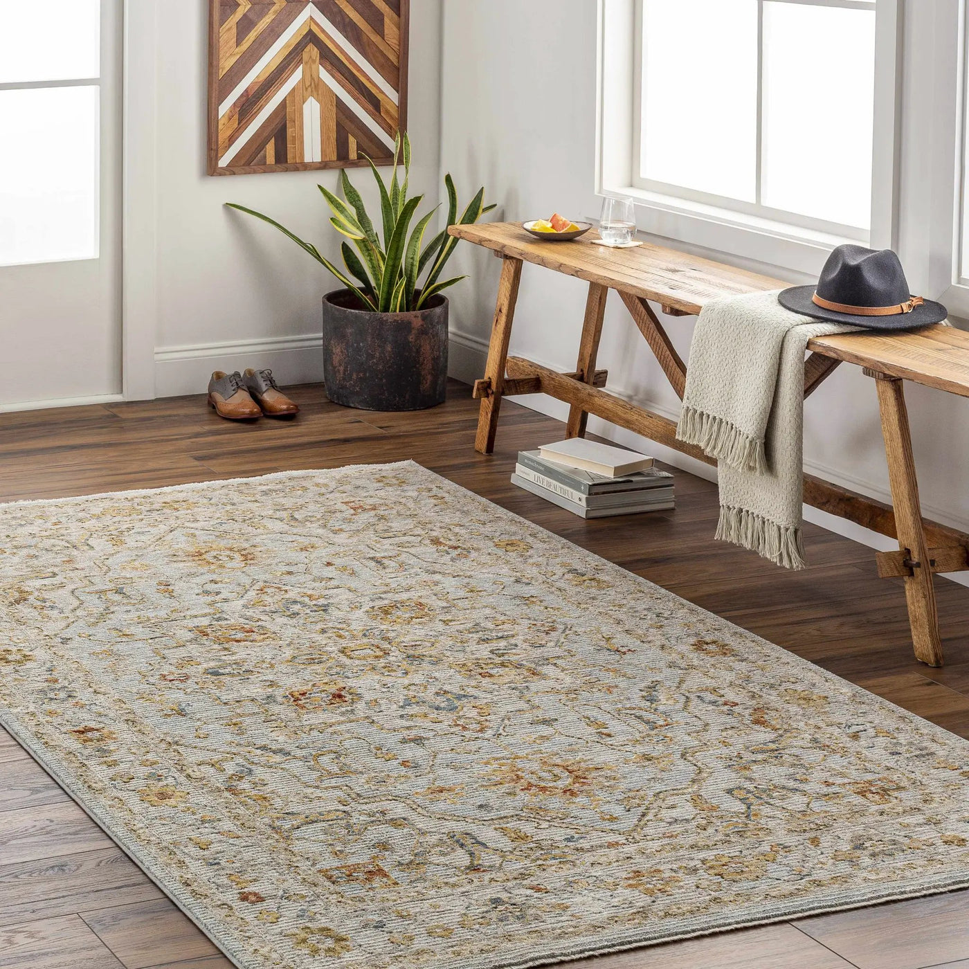Huguley Floral Cream Luxe Rug by Boutique Rugs