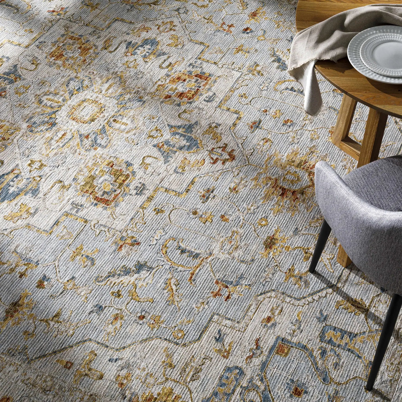 Huguley Floral Cream Luxe Rug by Boutique Rugs