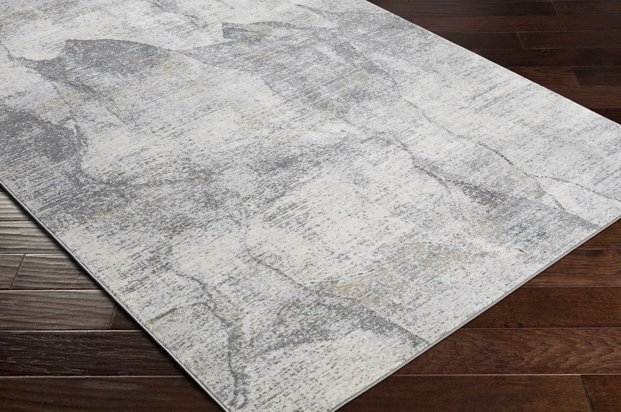 Hulme Gray Marble Luxe Rug by Boutique Rugs