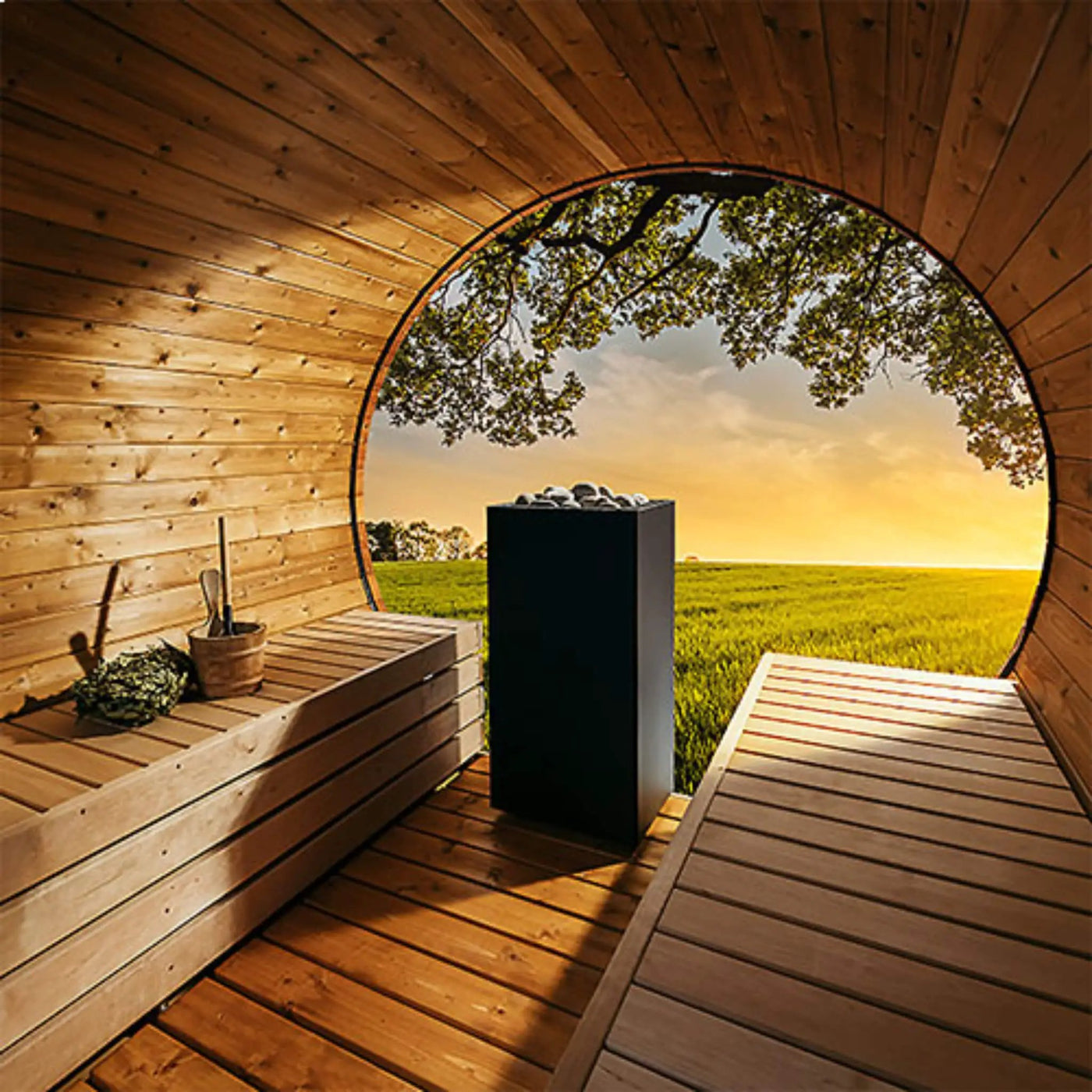 Huum Core Black Sauna Heater With UKU Local Digital Controller & Stones [H1013072/82/92] (SAK28273) by SAKSBY WHOLESALE