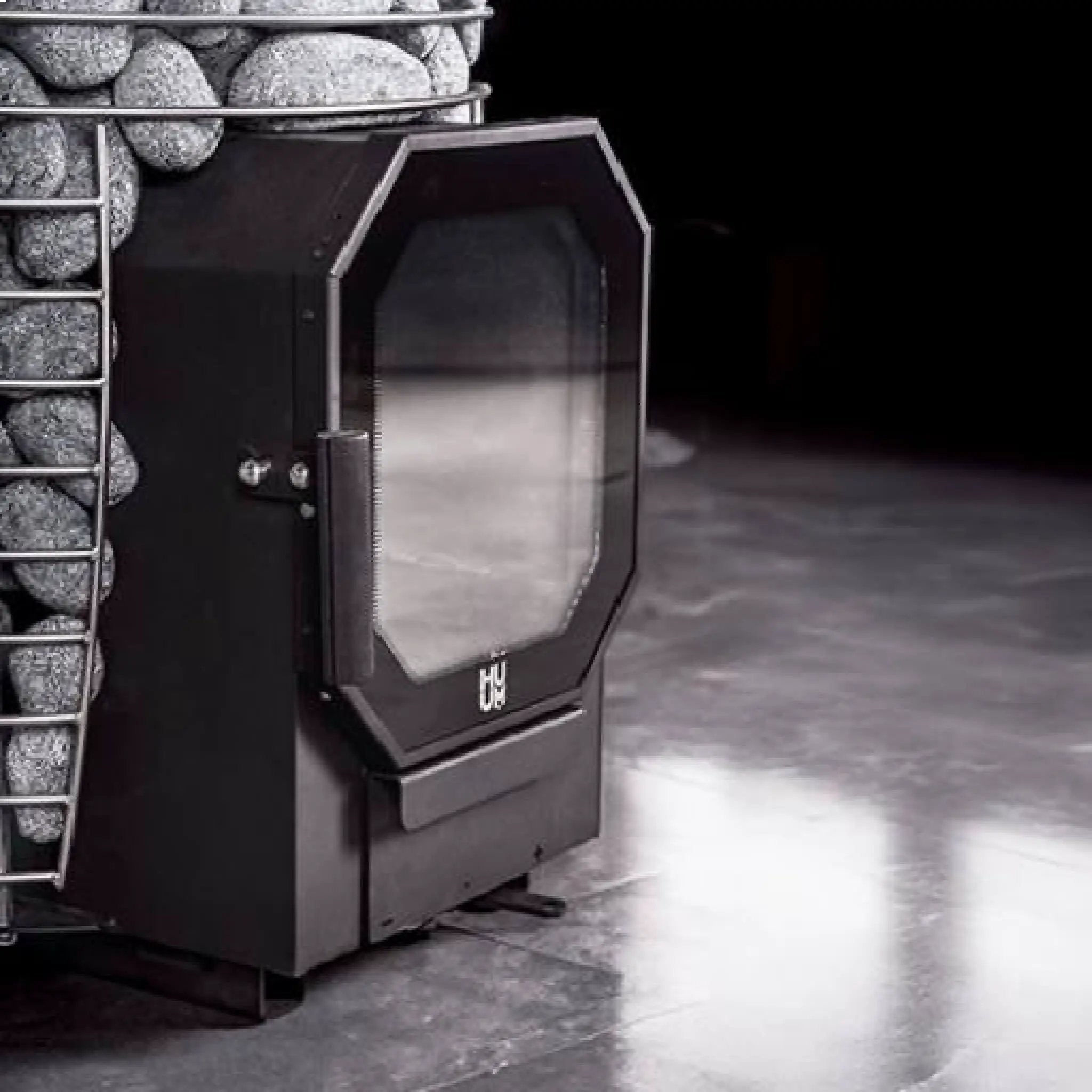 Huum Hive Flow Mini 8.5KW Wood-Burning Sauna Stove With Ash Drawer & Sauna Stones [H1017012] (SAK17895) by SAKSBY WHOLESALE