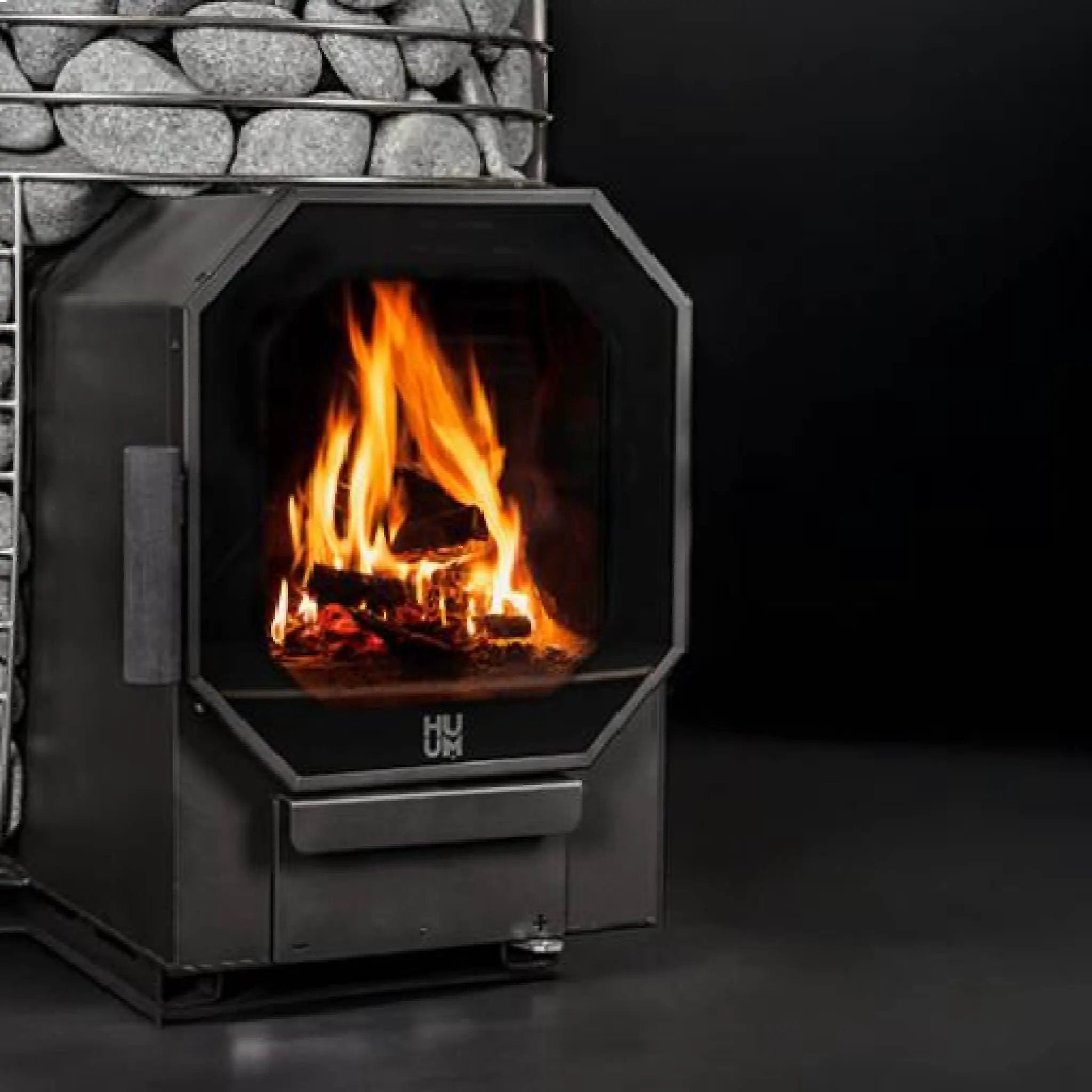Huum Hive Flow 9.8KW Wood-Burning Sauna Stove With Sauna Stones [H1015012] (SAK85179) by SAKSBY WHOLESALE