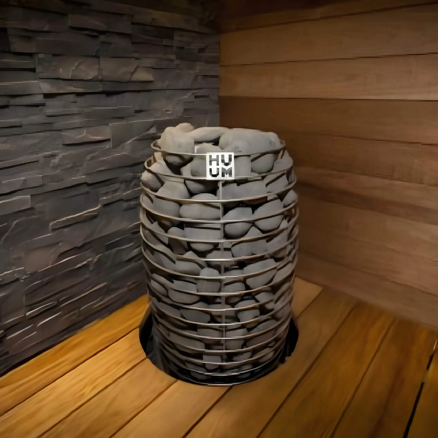Huum Hive Mini Floor Mount Traditional Steel Sauna Heater With Digital Controller & Sauna Stones (SAK91438) by SAKSBY WHOLESALE