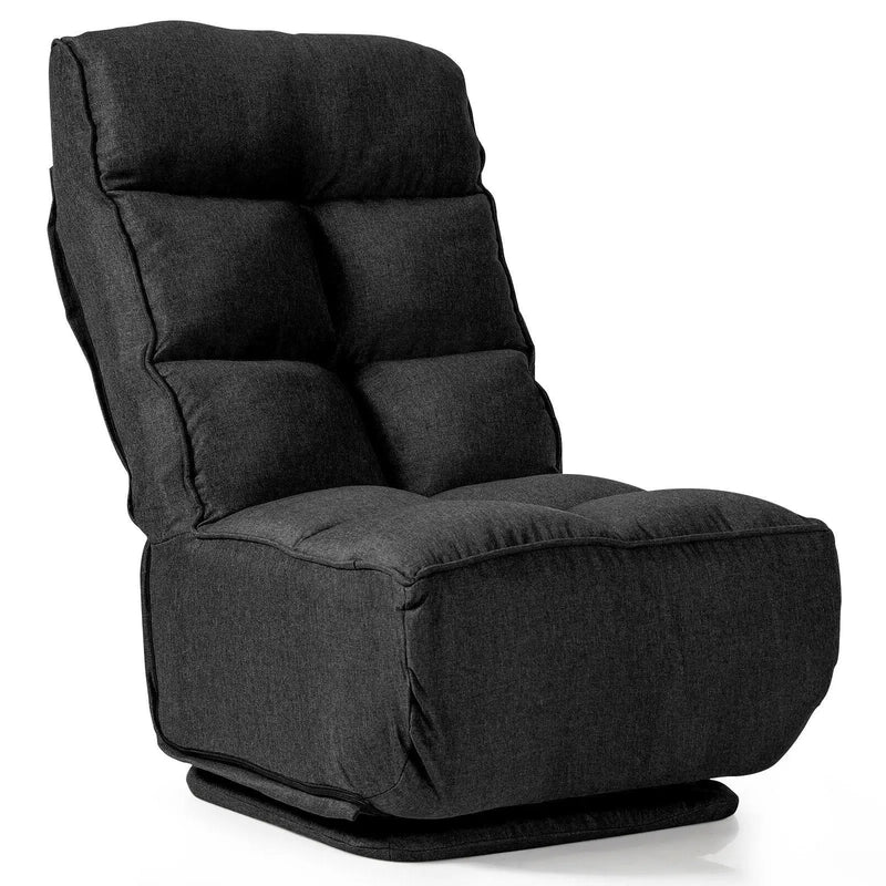 360-Degree Swivel Folding Floor Chair with 6 Adjustable Positions by DirectDeals
