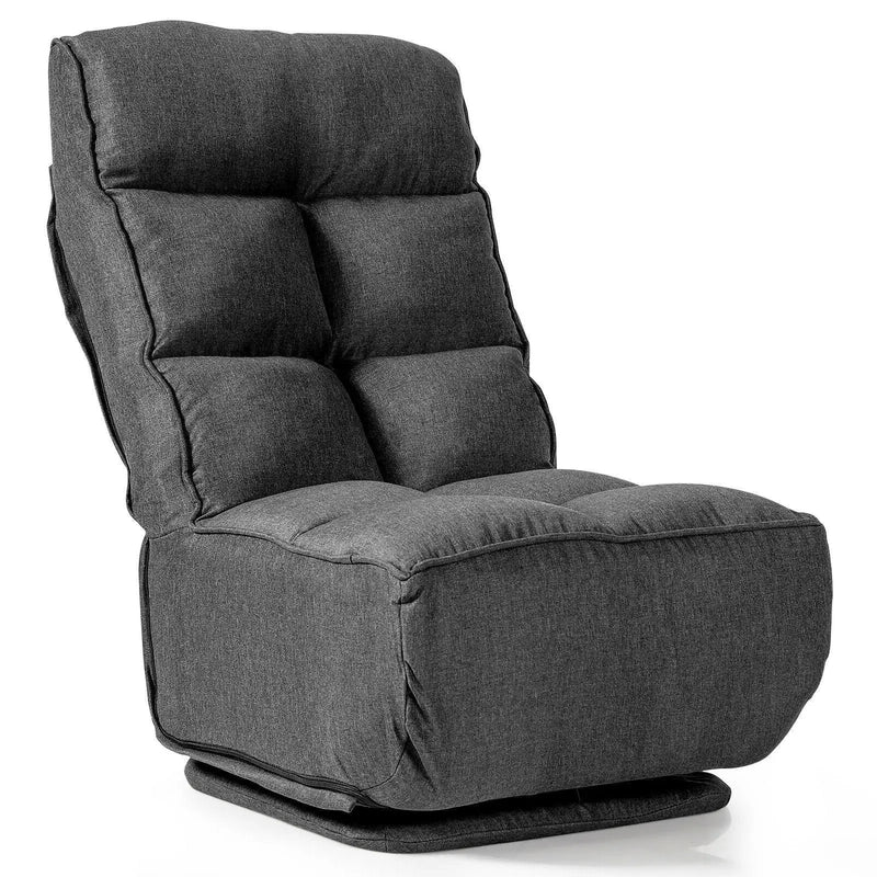 360-Degree Swivel Folding Floor Chair with 6 Adjustable Positions by DirectDeals
