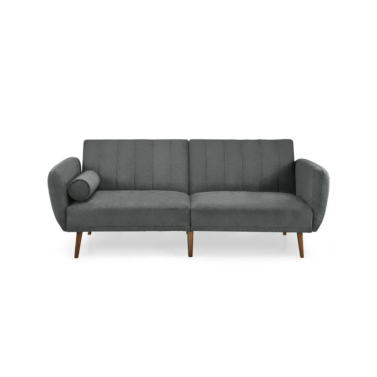 Convertible Futon Sofa Bed Adjustable Couch Sleeper with Wood Legs by DirectDeals