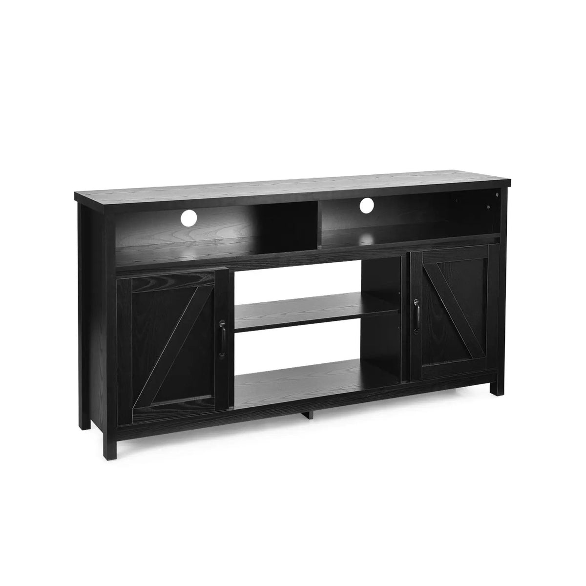 59 Inch TV Stand Media Center Console Cabinet with Barn Door for TV's 65 Inch by DirectDeals