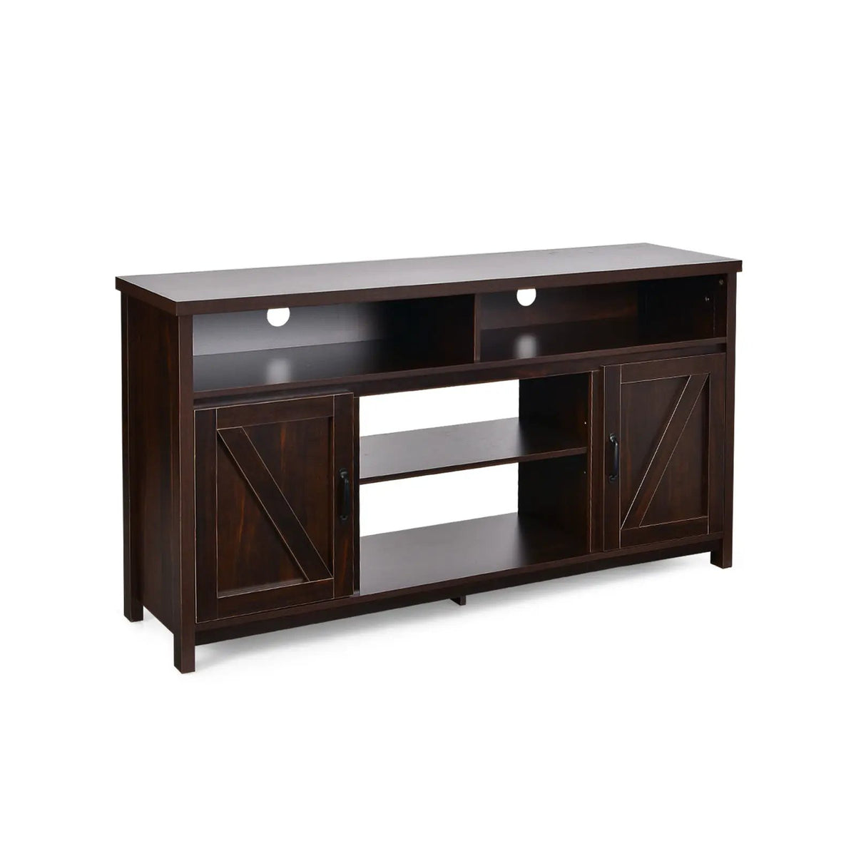 59 Inch TV Stand Media Center Console Cabinet with Barn Door for TV's 65 Inch by DirectDeals