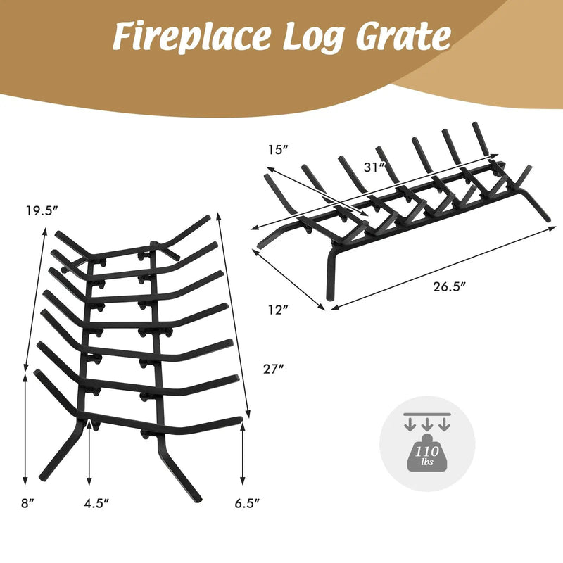 31/25/18 Inch Fireplace Grate for Outdoor Fire Pit by DirectDeals