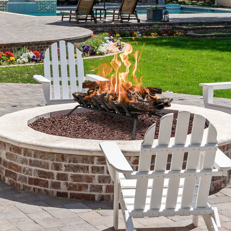 31/25/18 Inch Fireplace Grate for Outdoor Fire Pit by DirectDeals