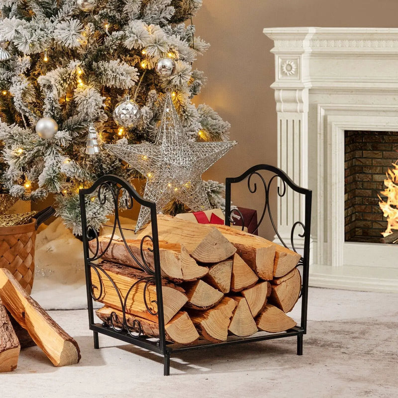 Heavy-Duty Steel Firewood Log Rack by DirectDeals