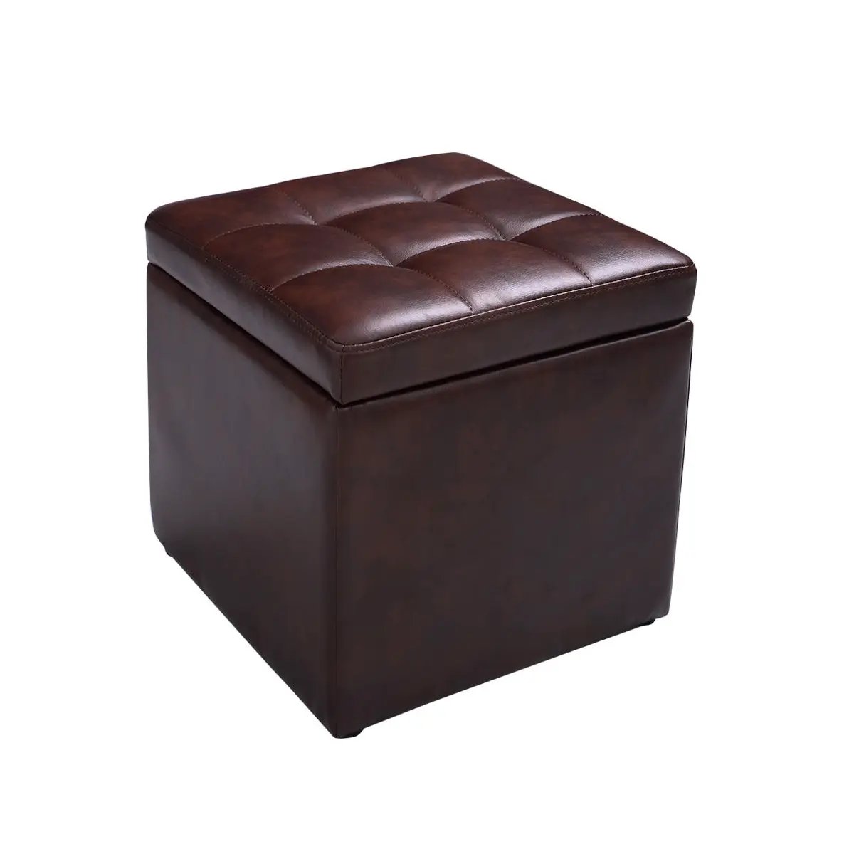 Foldable Cube Ottoman Pouffe Storage Seat by DirectDeals