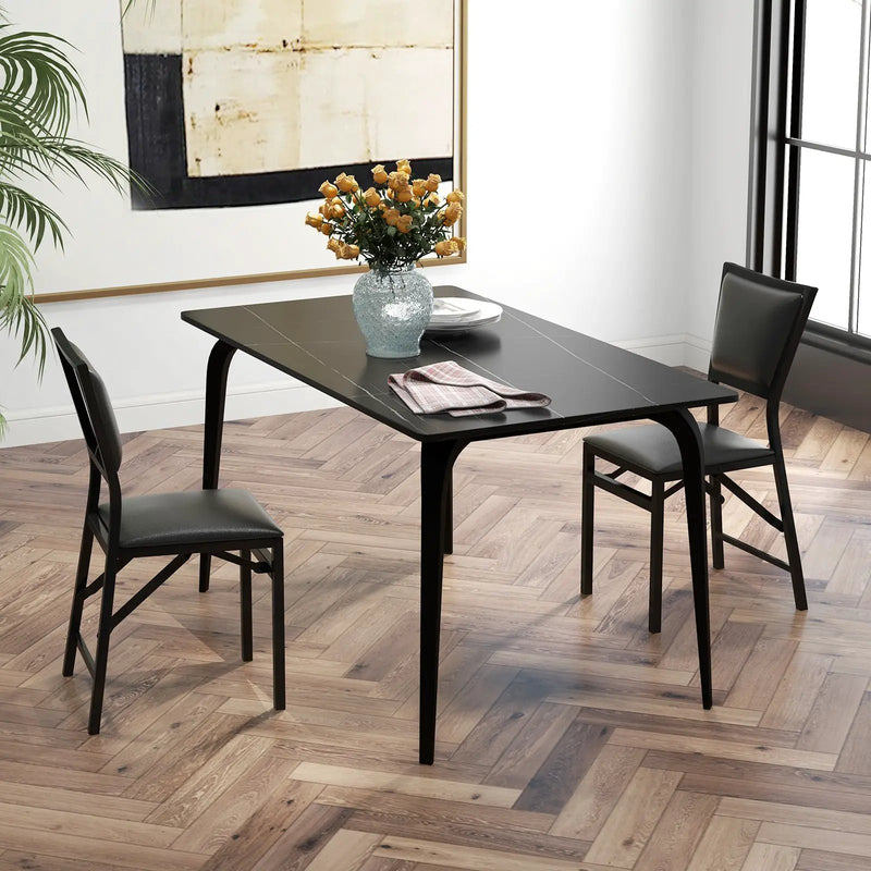 Set of 2 Metal Folding Dining Chair with Space Saving Design by DirectDeals