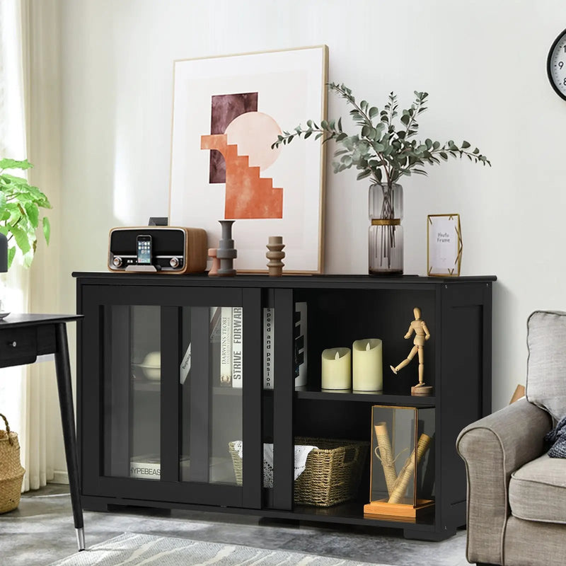 Sideboard Buffet Cupboard Storage Cabinet with Sliding Door by DirectDeals