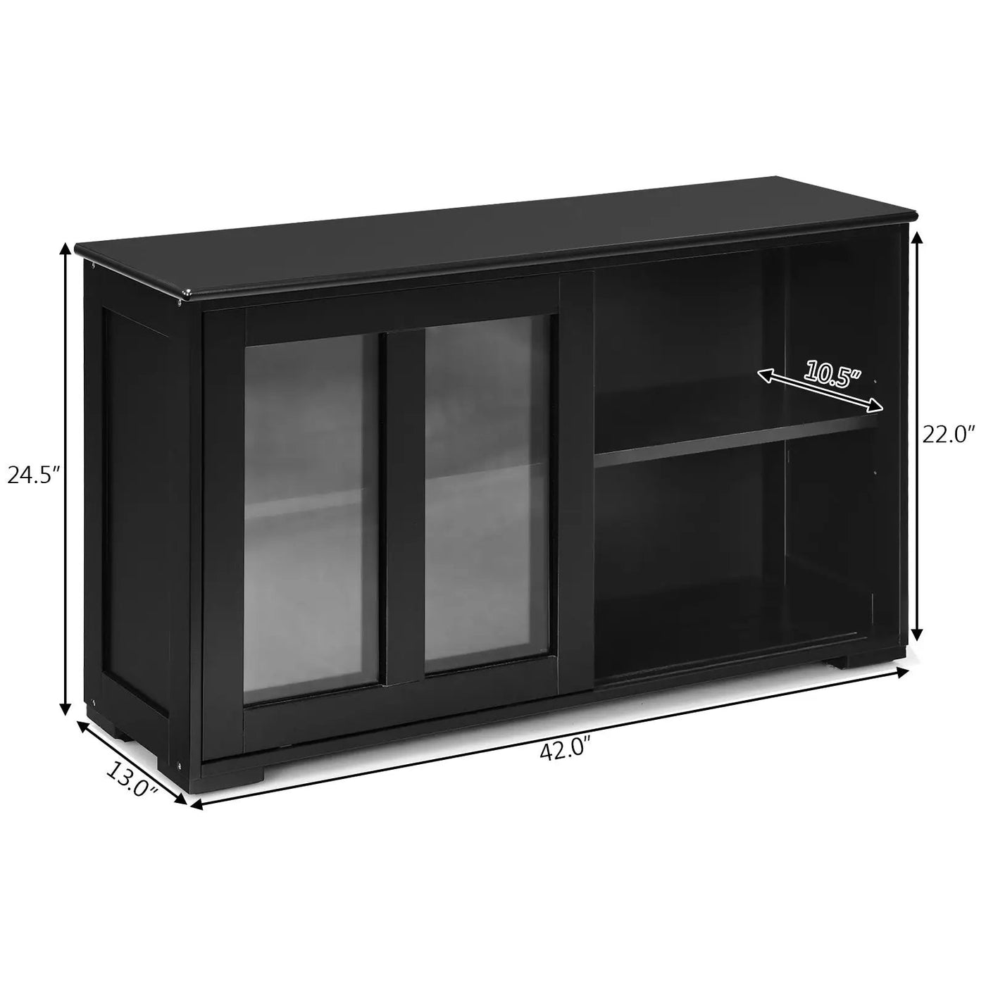 Sideboard Buffet Cupboard Storage Cabinet with Sliding Door by DirectDeals