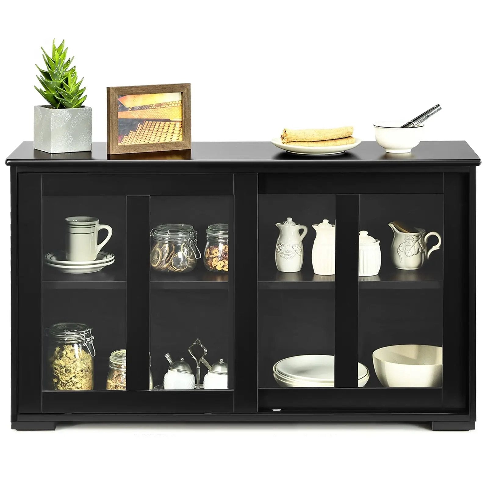 Sideboard Buffet Cupboard Storage Cabinet with Sliding Door by DirectDeals