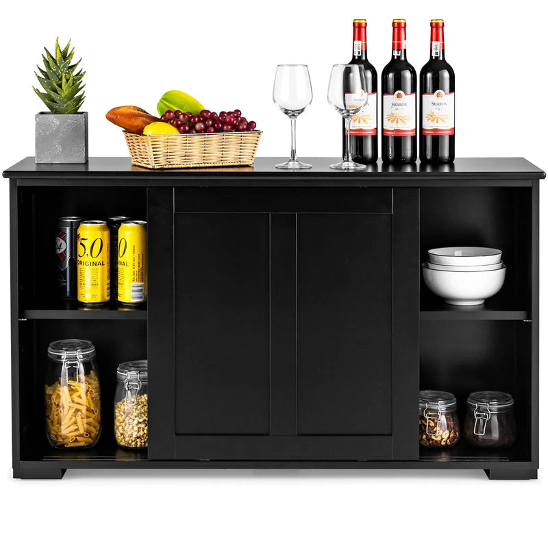 Kitchen Storage Cabinet with Wood Sliding Door by DirectDeals