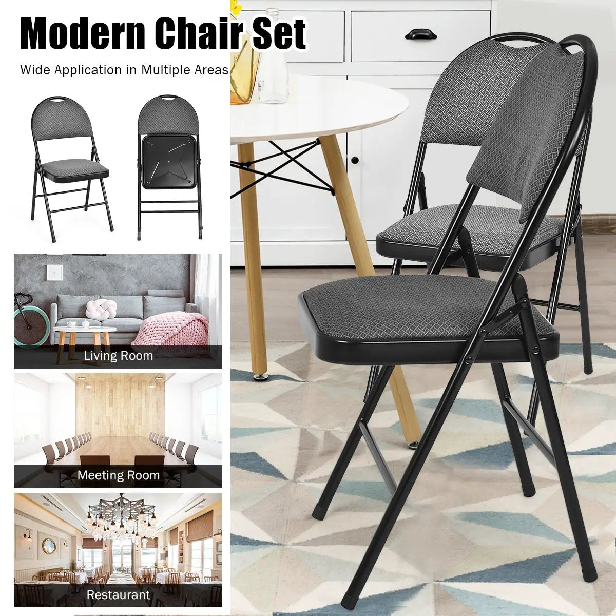 Swivel Windsor Dining Chairs Set of 4 with Solid Rubber Wood Frame by DirectDeals