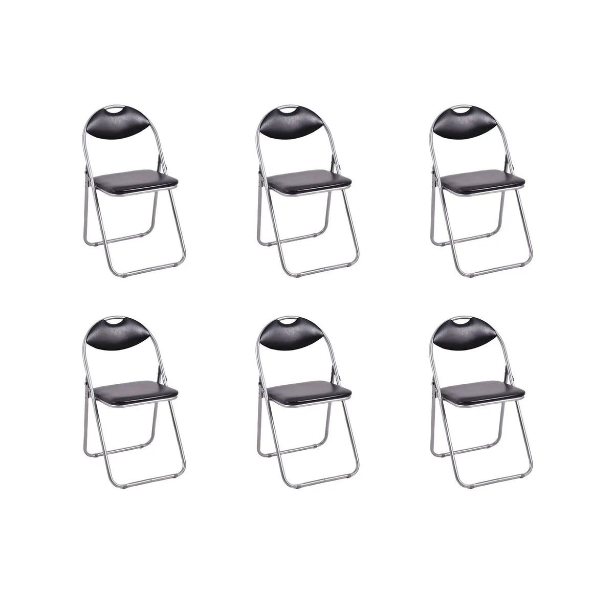 2/4/6 Pieces Portable Folding Dining Chairs Set with Carrying Handles by DirectDeals